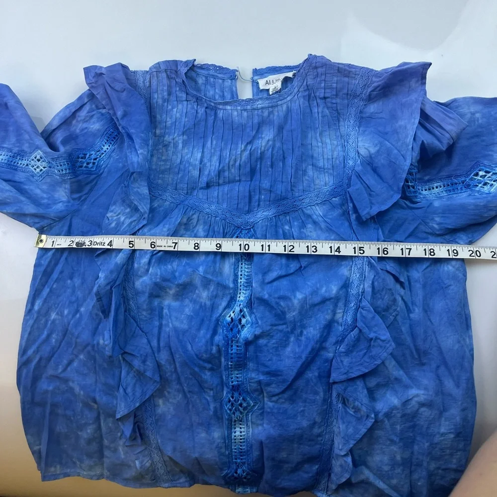 Allison New York INDIGO GARMENT DYE Sara Top N273-42 - Picture 7 of 8